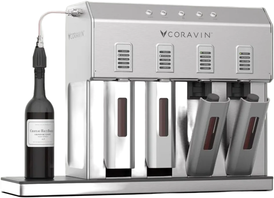 Sistema Coravin Vinitas per il frazionamento del vino in atmosfera inerte